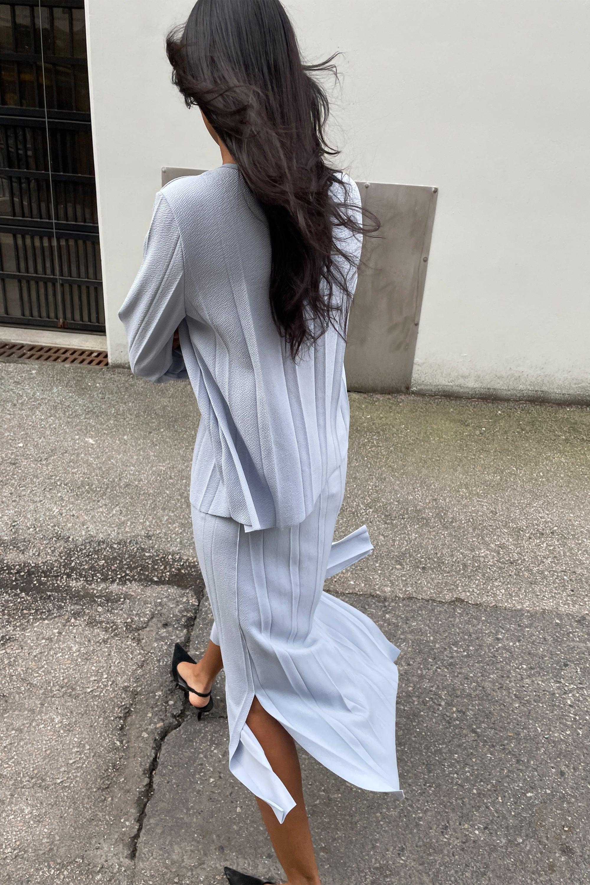 WIDE RIBBED MIDI SKIRT by OAK + FORT