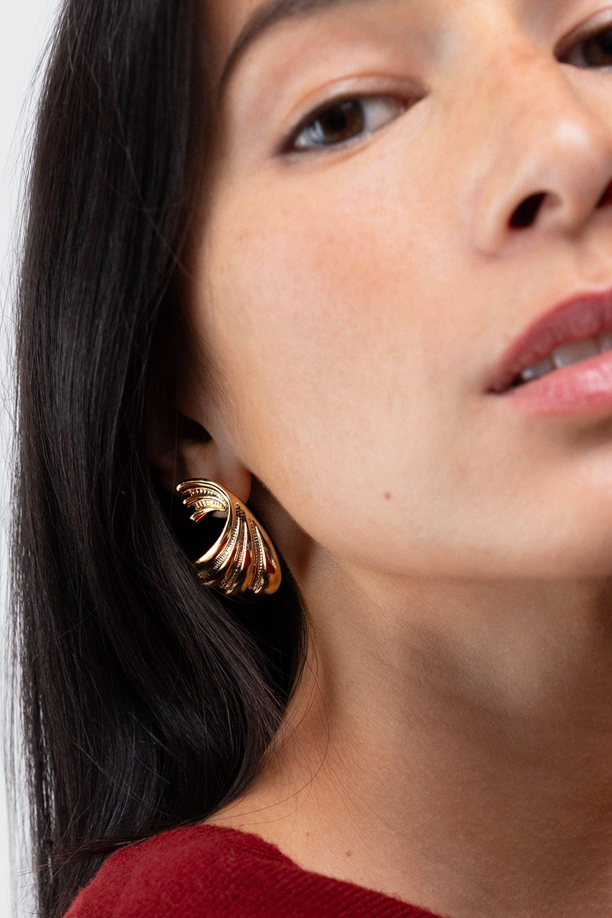 WING SHAPED EARRING by OAK + FORT
