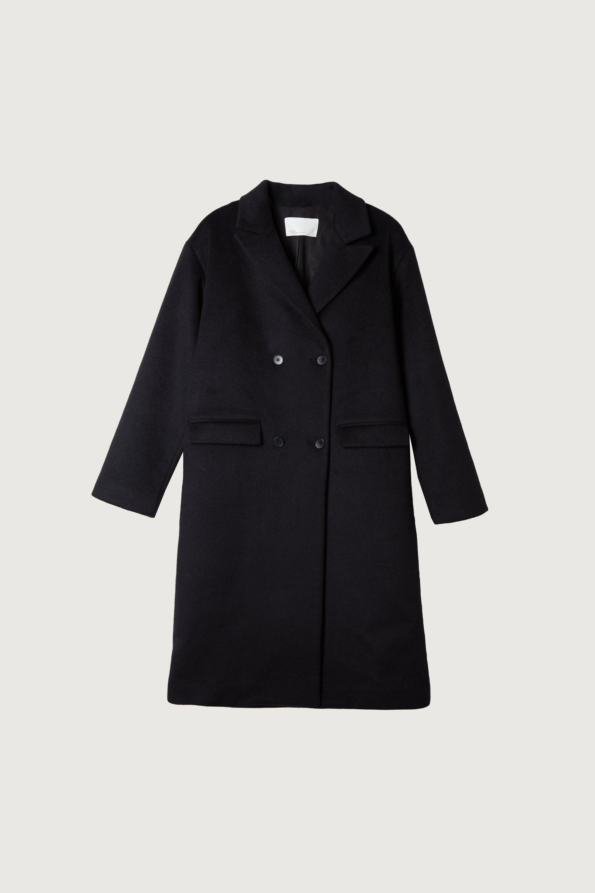 WOOL-BLEND DOUBLE-BREASTED COAT by OAK + FORT