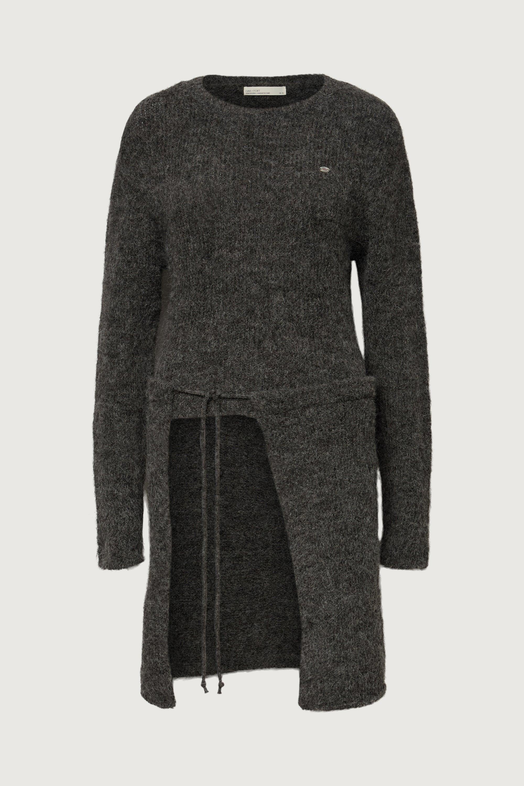 WOOL BLEND SWEATER AND WRAP SKIRT SET by OAK + FORT