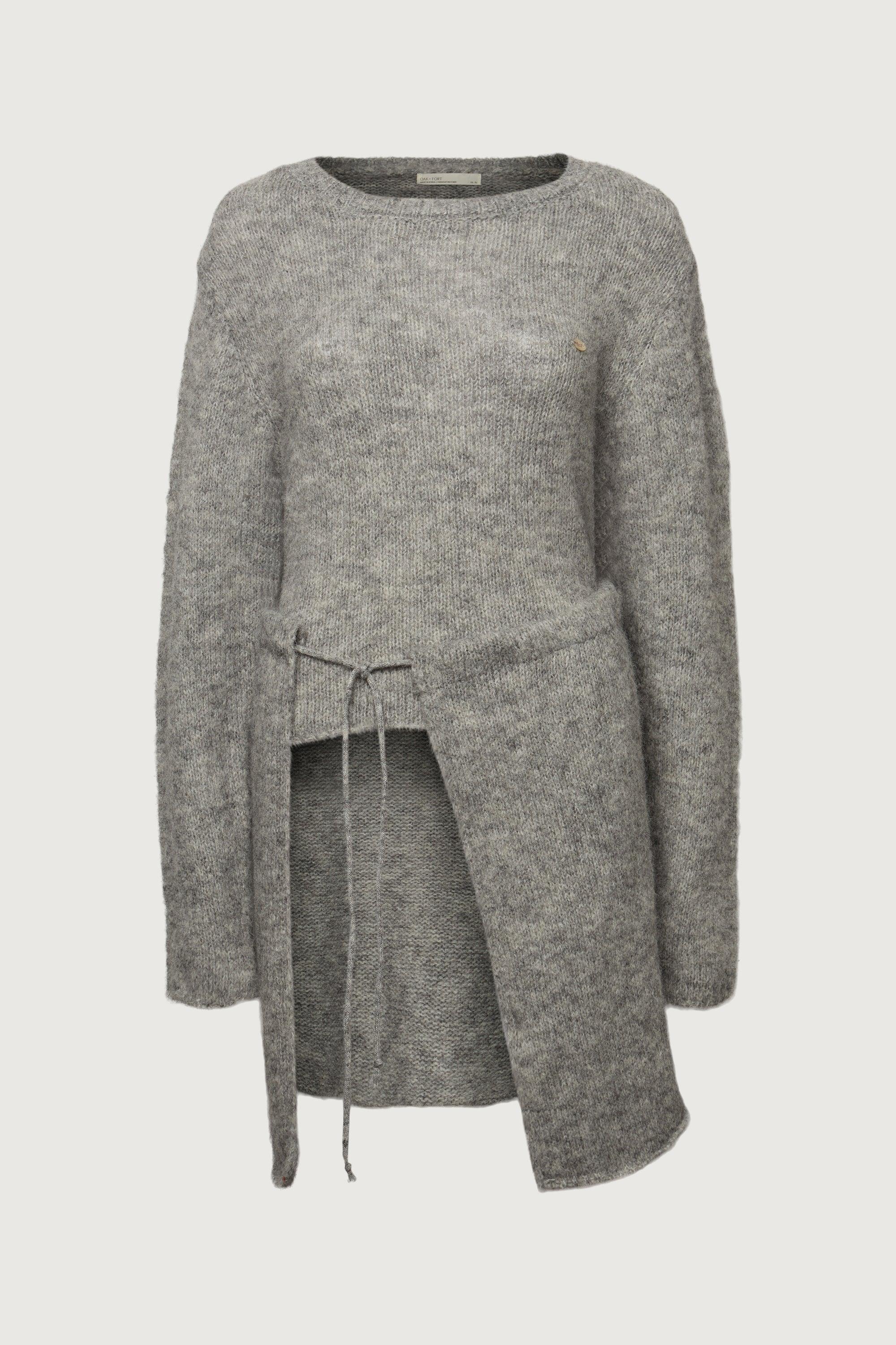 WOOL BLEND SWEATER AND WRAP SKIRT SET by OAK + FORT
