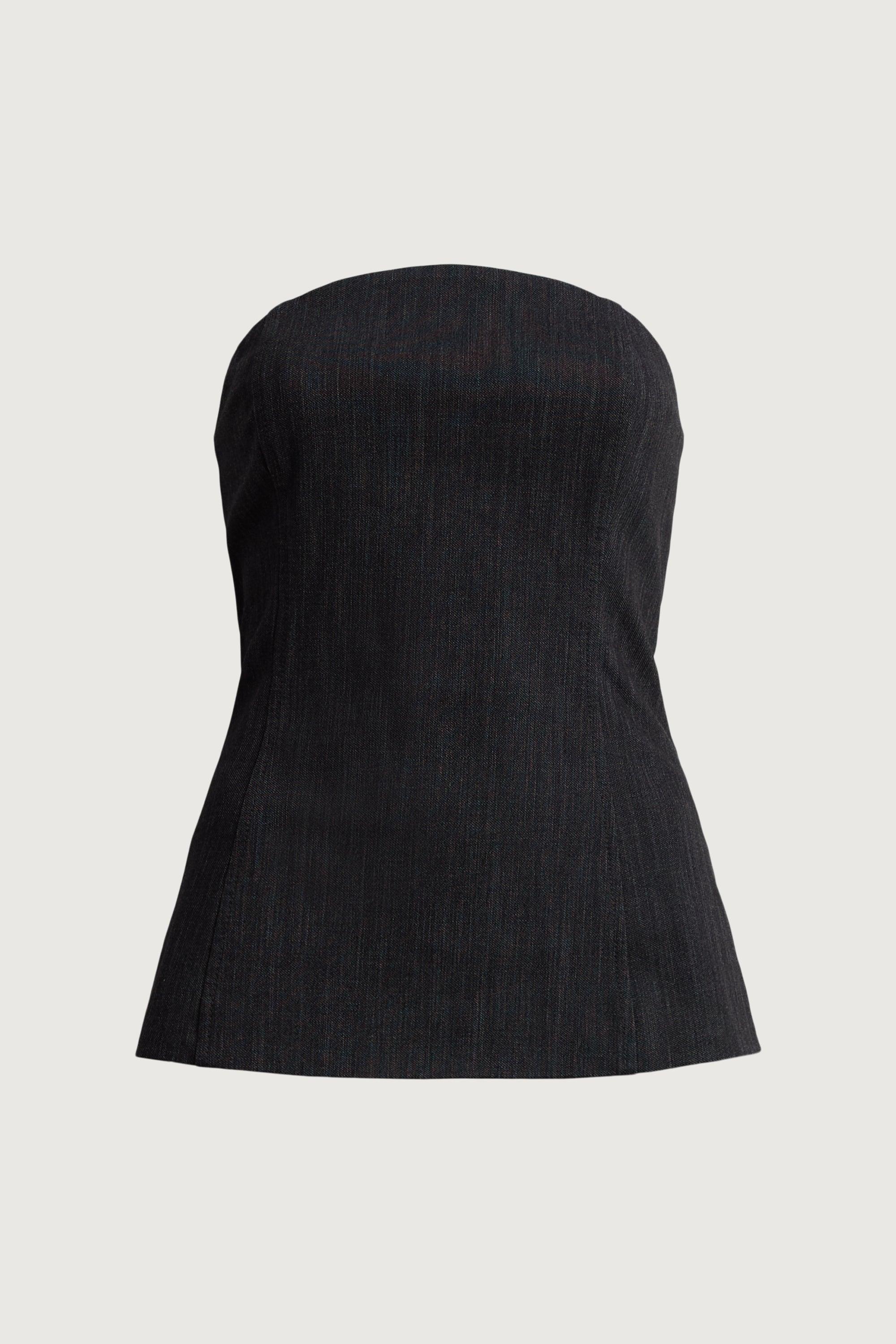 WOVEN TWILL TUBE TOP by OAK + FORT
