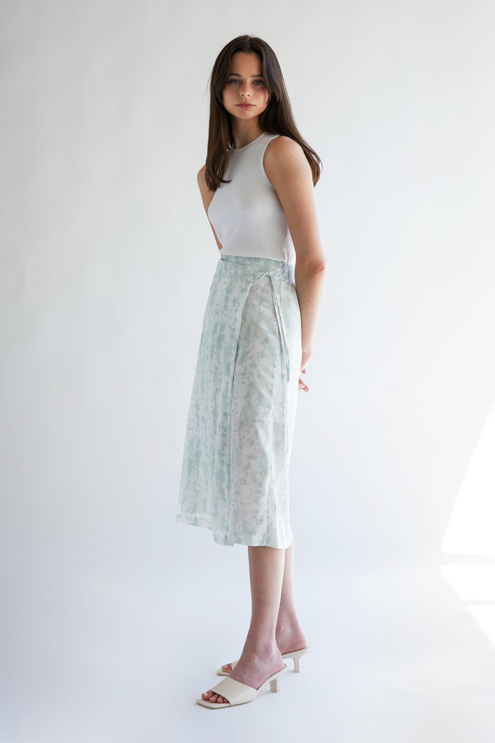 WRAP TIE DYE SKIRT by OAK + FORT