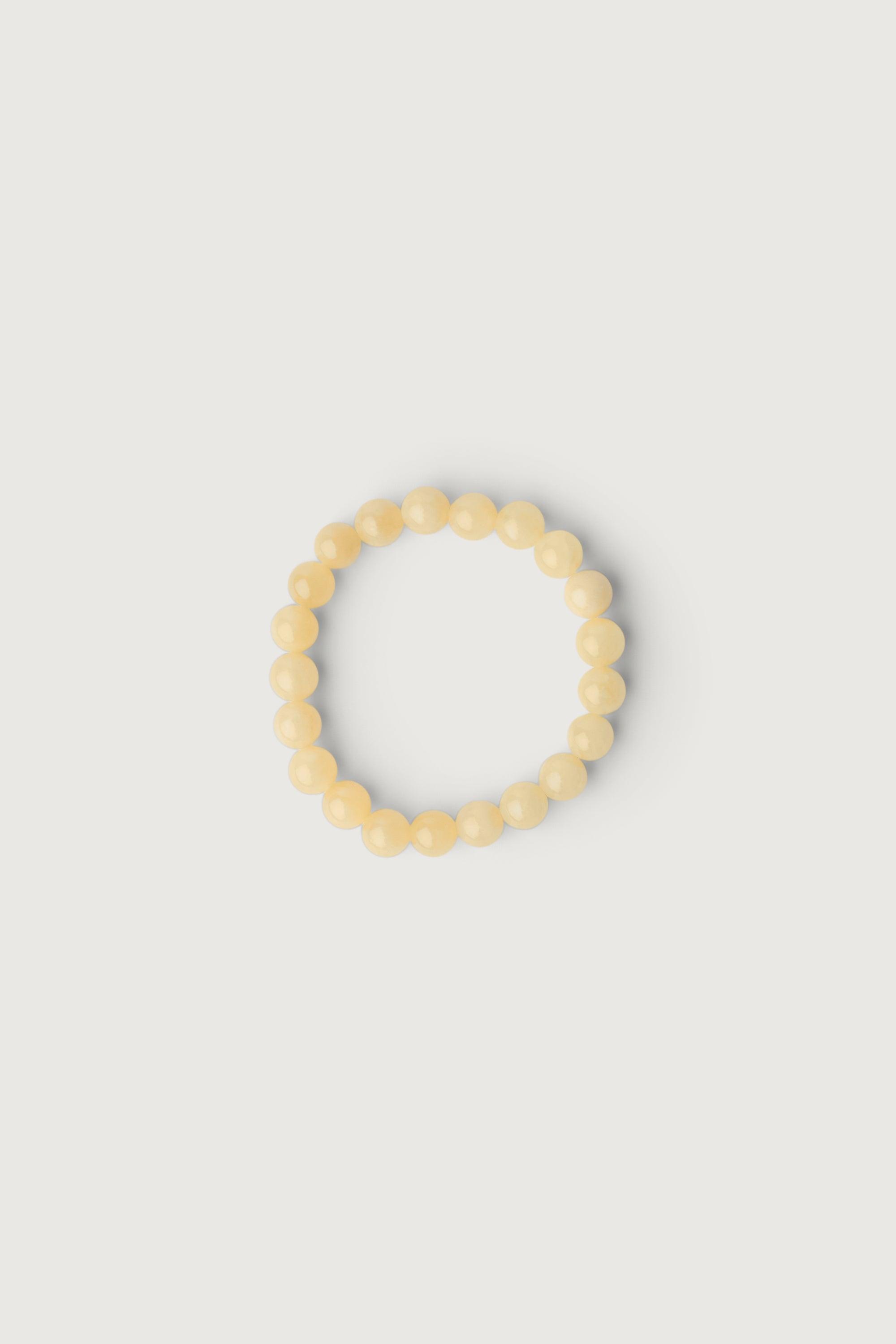 YELLOW STONE BEAD BRACELET by OAK + FORT