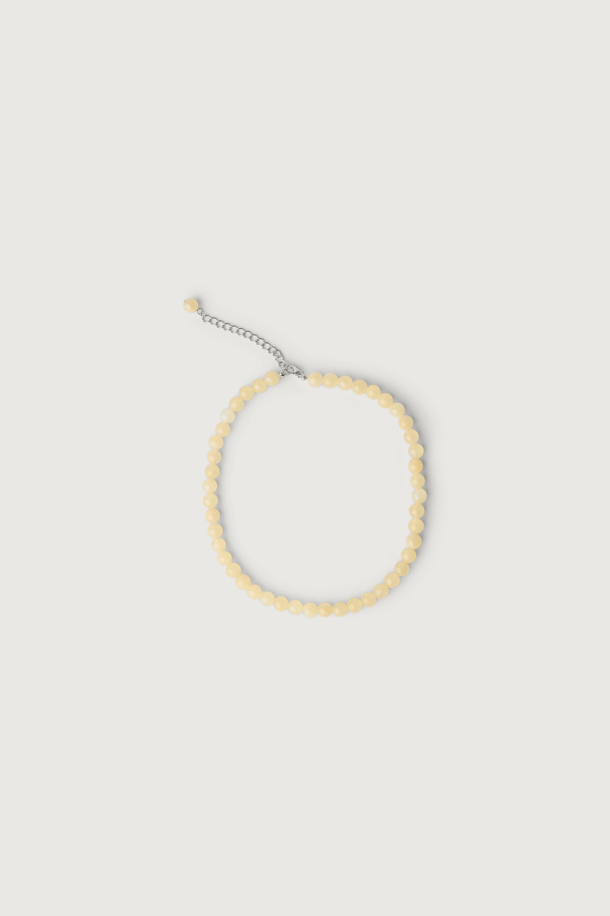 YELLOW STONE BEAD NECKLACE by OAK + FORT