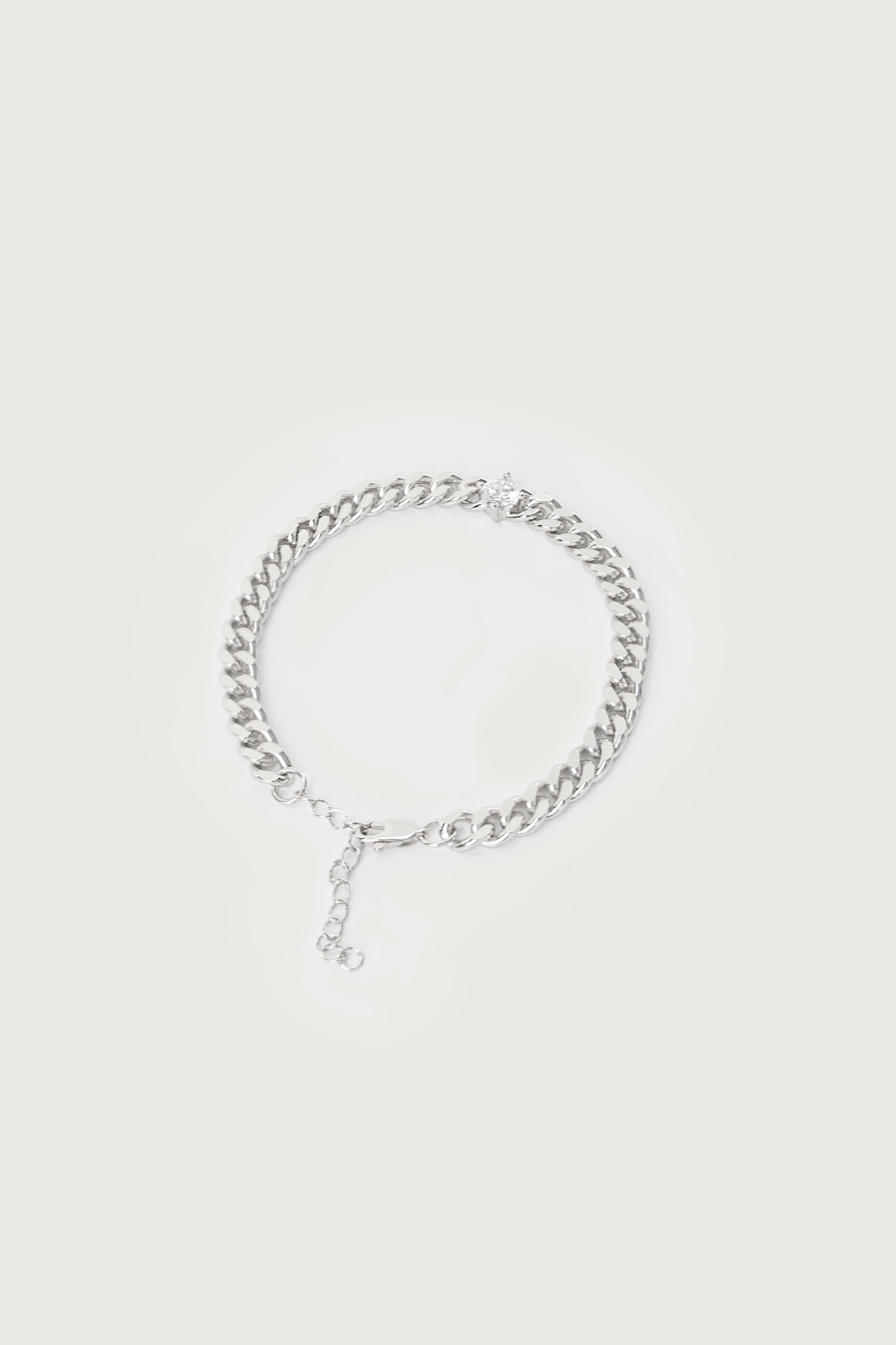 ZIRCONIA CURB BRACELET by OAK + FORT