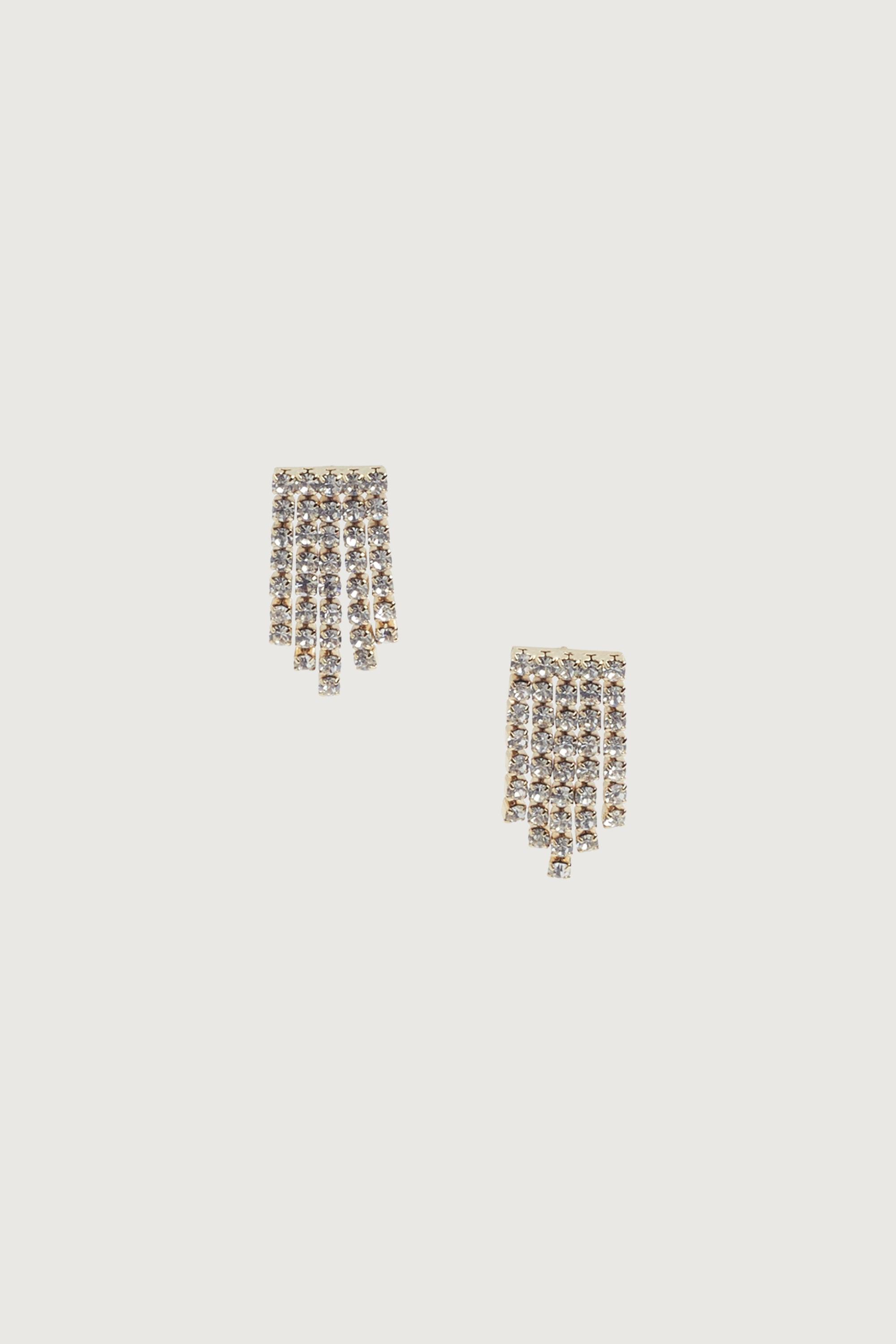 ZIRCONIA FRINGE EARRING by OAK + FORT