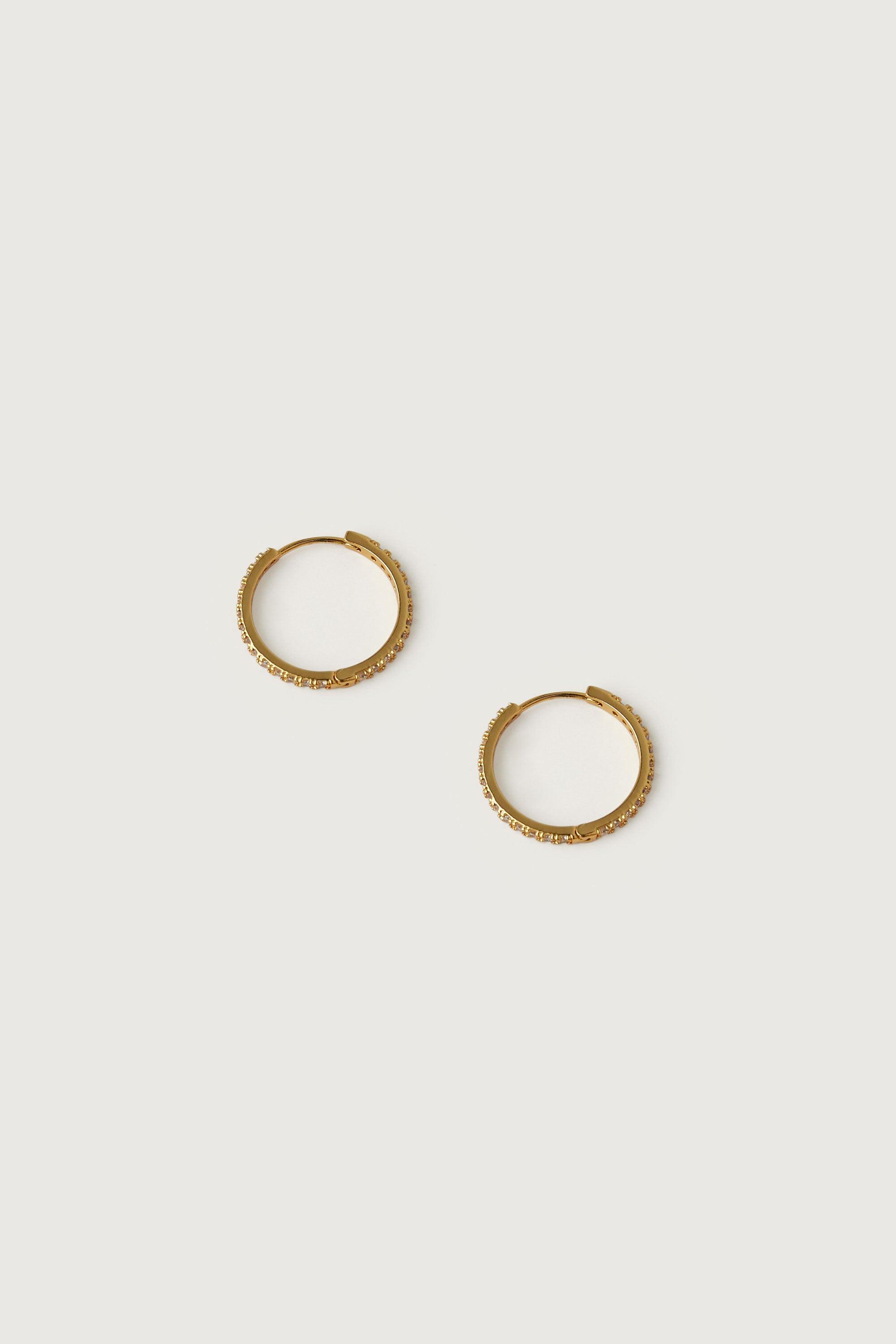 ZIRCONIA HOOPS by OAK + FORT