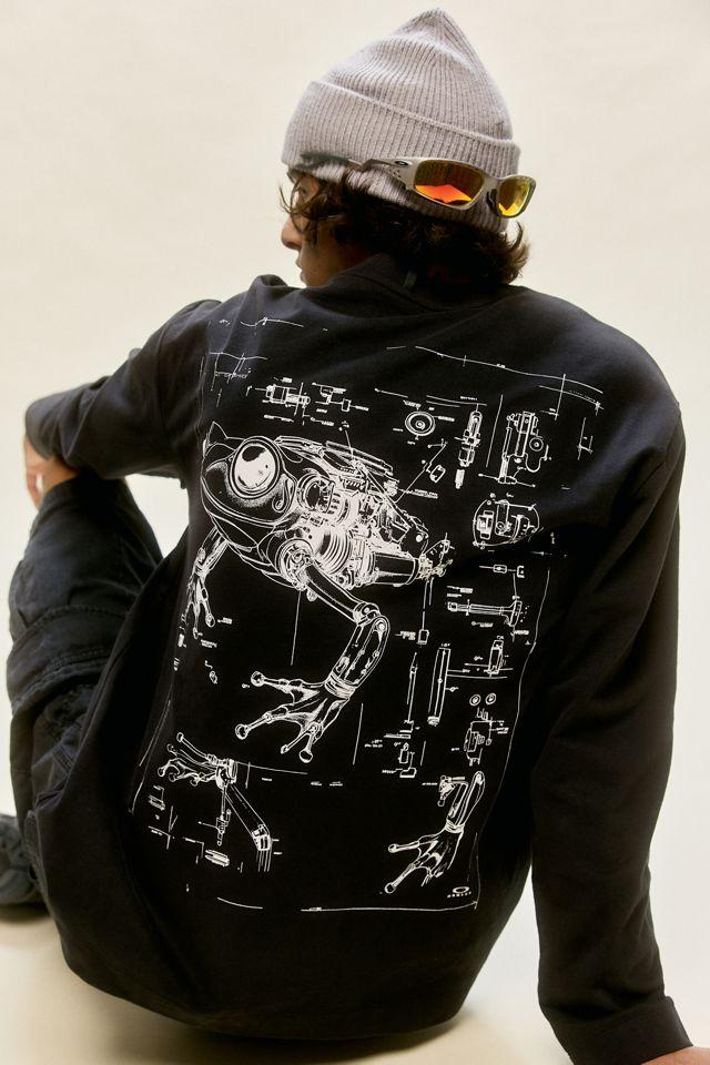 Oakley Animatronic Frog Graphic Crew Neck Sweatshirt by OAKLEY