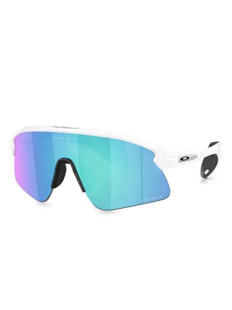 geometric shield-frame sunglasses by OAKLEY