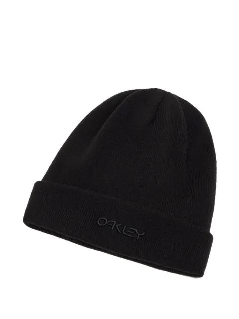 logo-embroidered ribbed beanie hat by OAKLEY