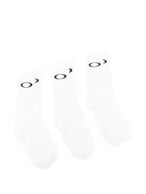 logo-embroidered ribbed socks by OAKLEY