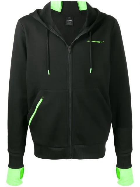 printed logo hoodied jacket by OAKLEY