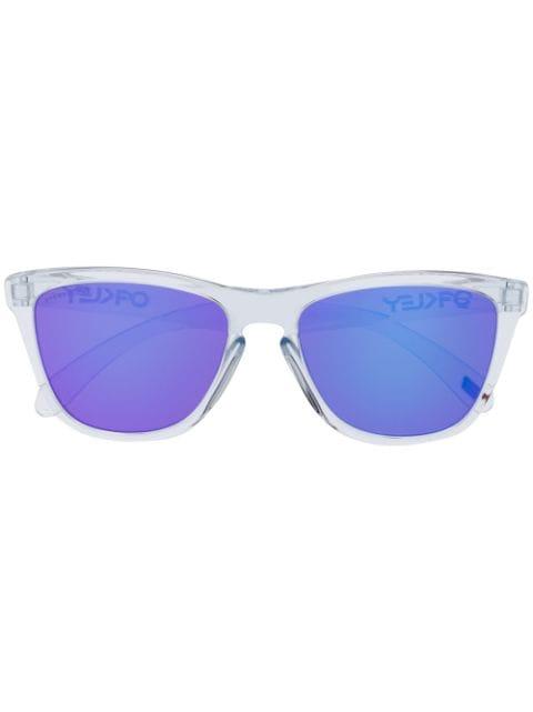 transparent square frame sunglasses by OAKLEY