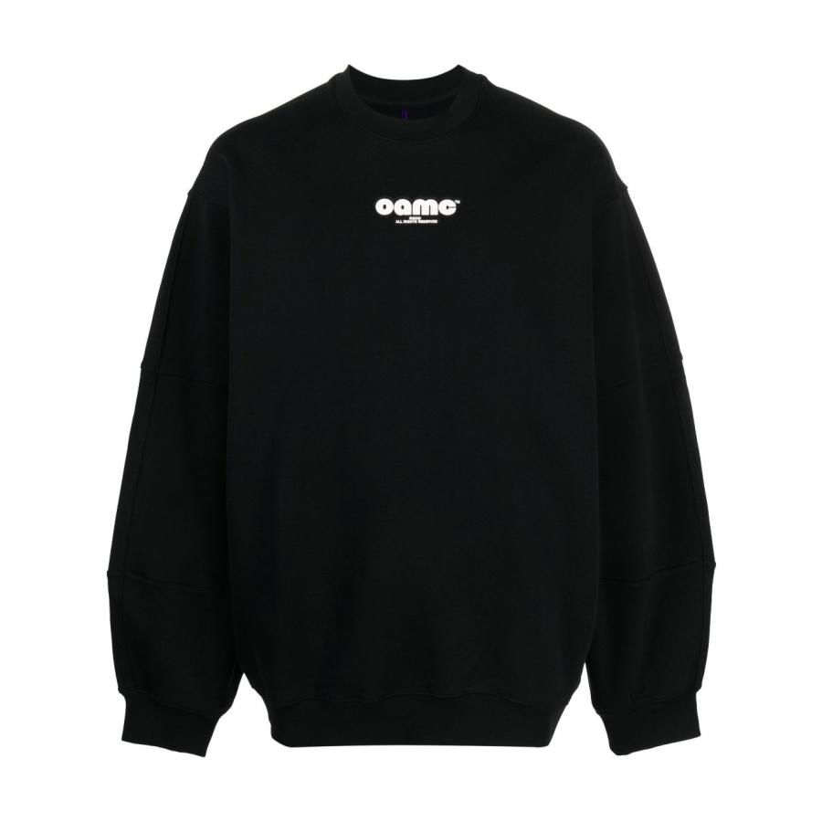 OAMC Mens Black Logo-Patch Nome Cotton Sweatshirt by OAMC