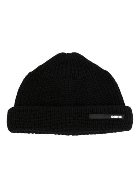 Peak logo-patch beanie by OAMC