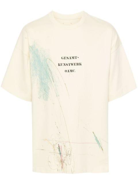 Scribble organic cotton T-shirt by OAMC
