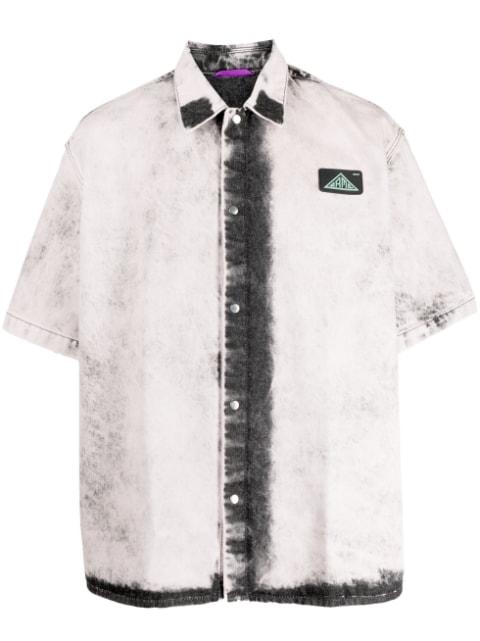 bleach-effect short-sleeve shirt by OAMC