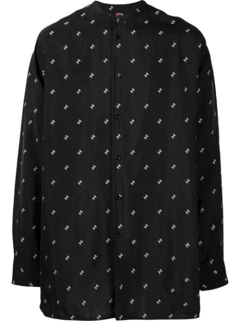 bow-motif band-collar shirt by OAMC