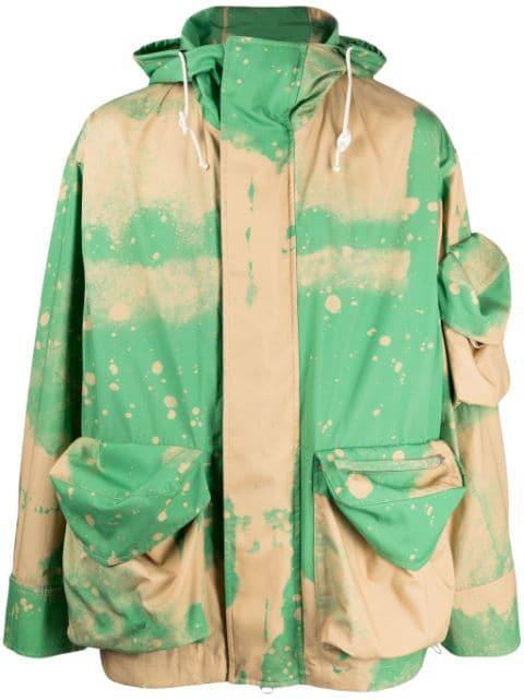 gradient-effect cotton hoodied jacket by OAMC