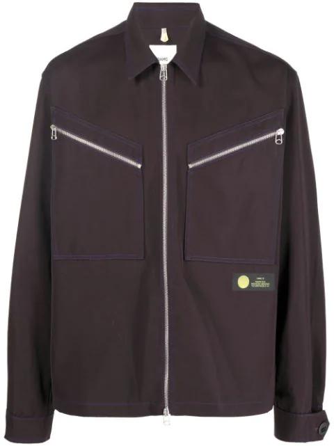 logo-patch zip-up bomber jacket by OAMC
