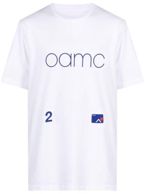 logo-print cotton T-shirt by OAMC