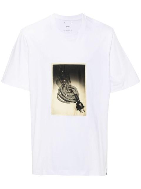 logo-print cotton T-shirt by OAMC