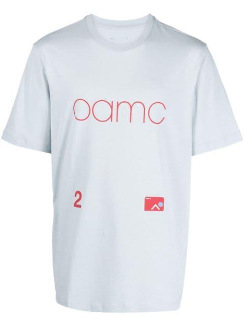 logo-print cotton T-shirt by OAMC