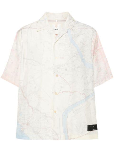 map-print short-sleeves shirt by OAMC