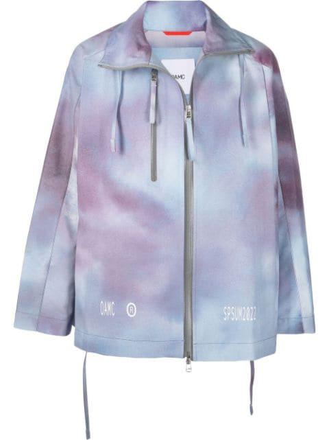 tie-dye zip-up lightweight jacket by OAMC