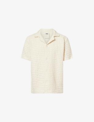 Cuba Camp-Collar Cotton-Waffle Shirt by OAS