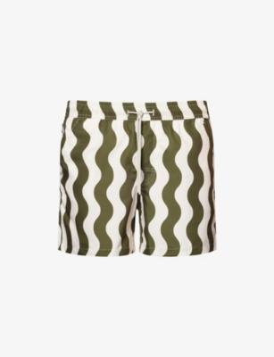 Forest Waver Striped Swim Shorts by OAS