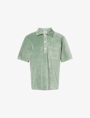 Girona Patch-Pocket Cotton-Blend Velour Shirt by OAS