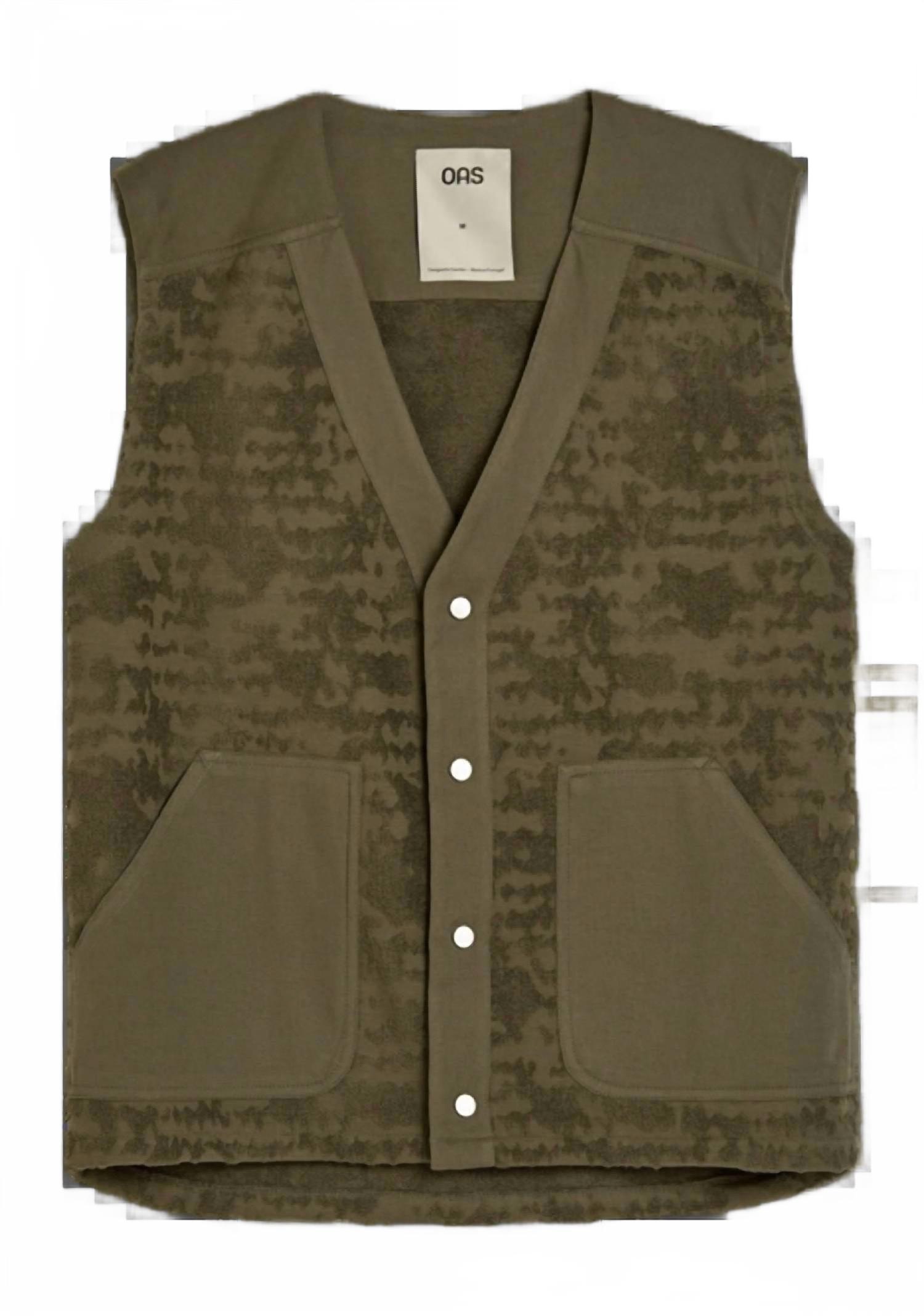 Men's Lagoon Cadet Terry Vest In Morel by OAS
