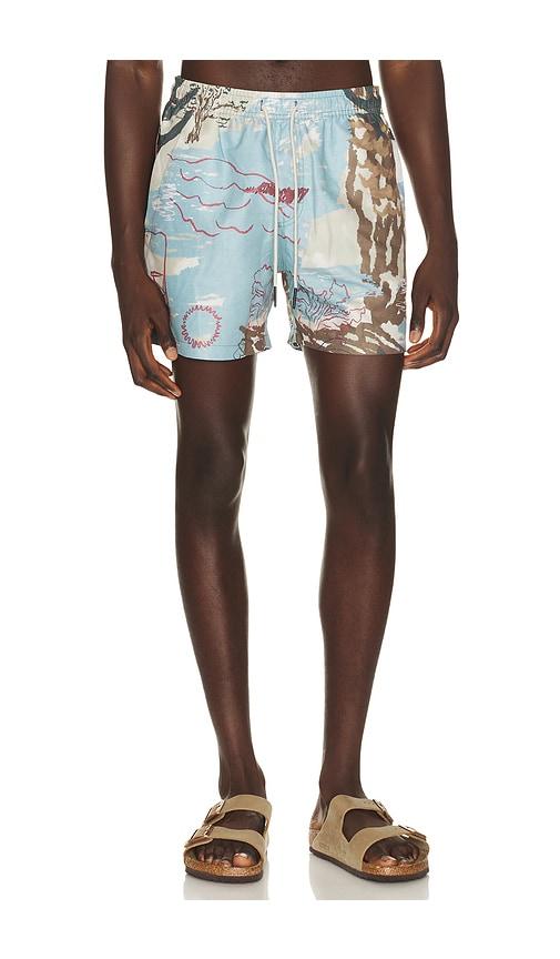 OAS Montara Swim Shorts in Slate,Beige by OAS