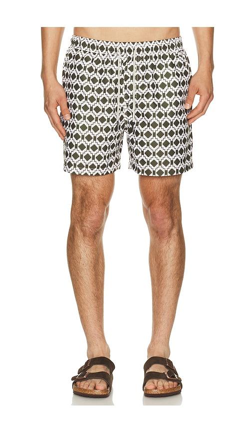 OAS Pine Mitu Swim Shorts in Army,White by OAS