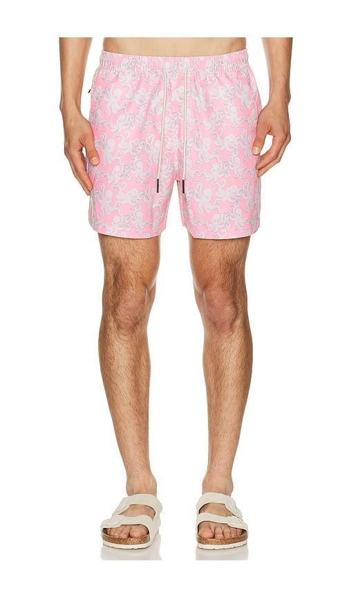 OAS Pink Octo Swim Shorts in Pink by OAS