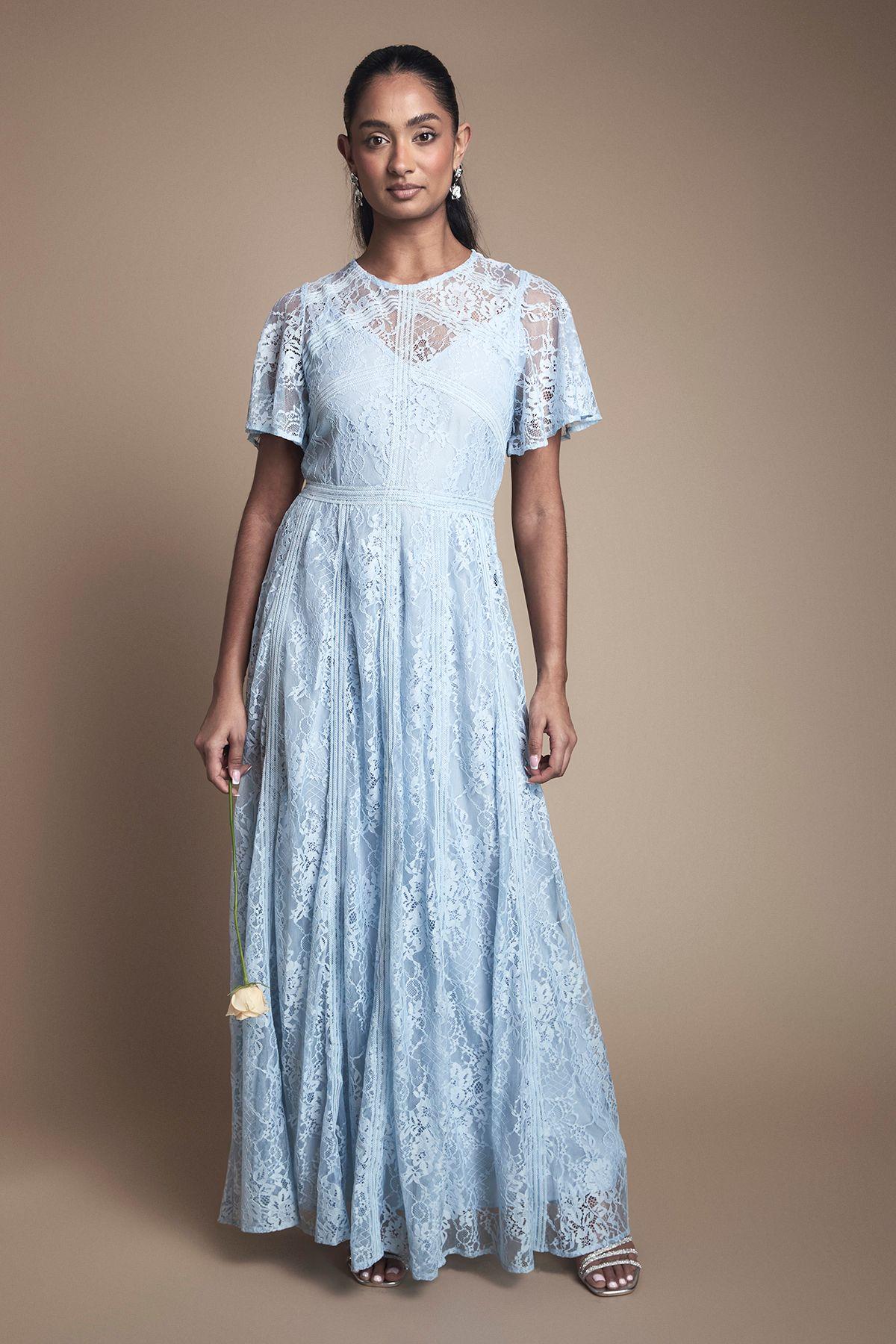 Angel Sleeve Lace Bridesmaid Dress by OASIS