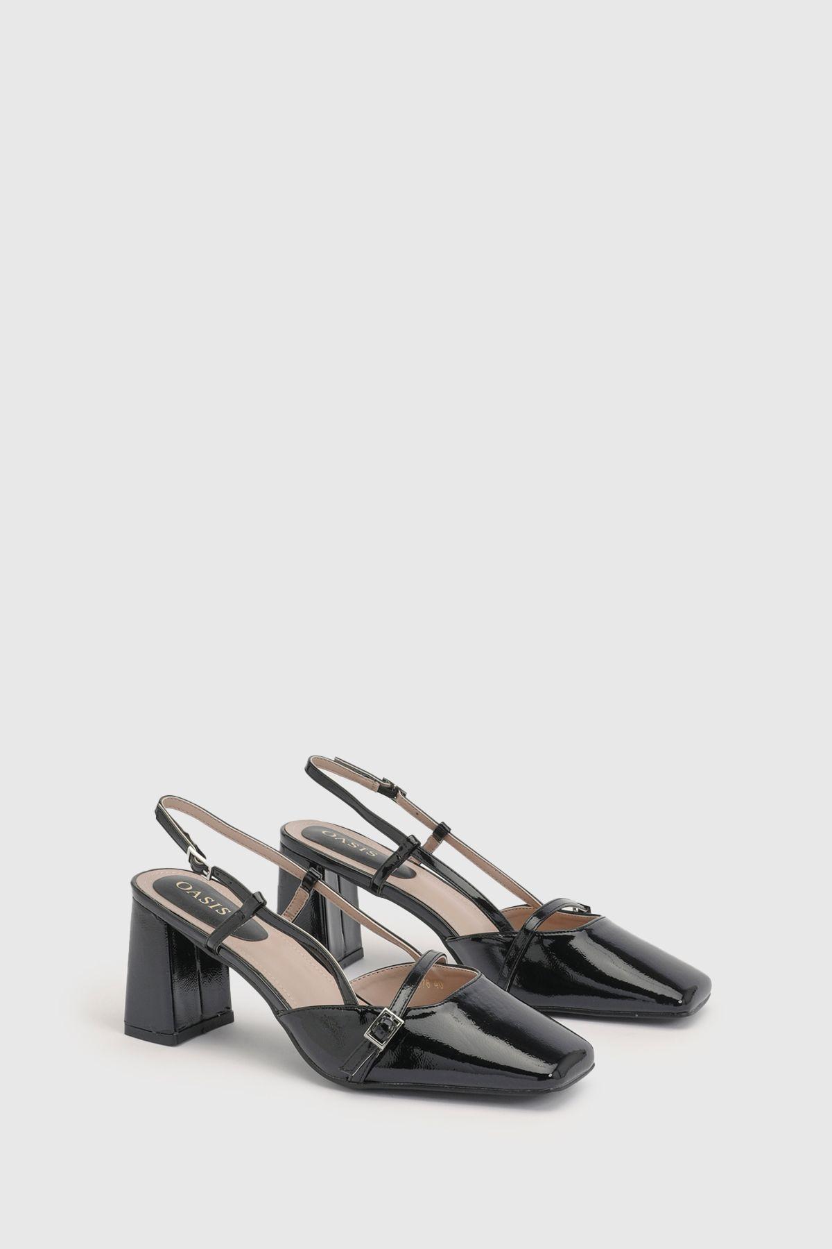 Becky Slingback Block heeled Sandals by OASIS
