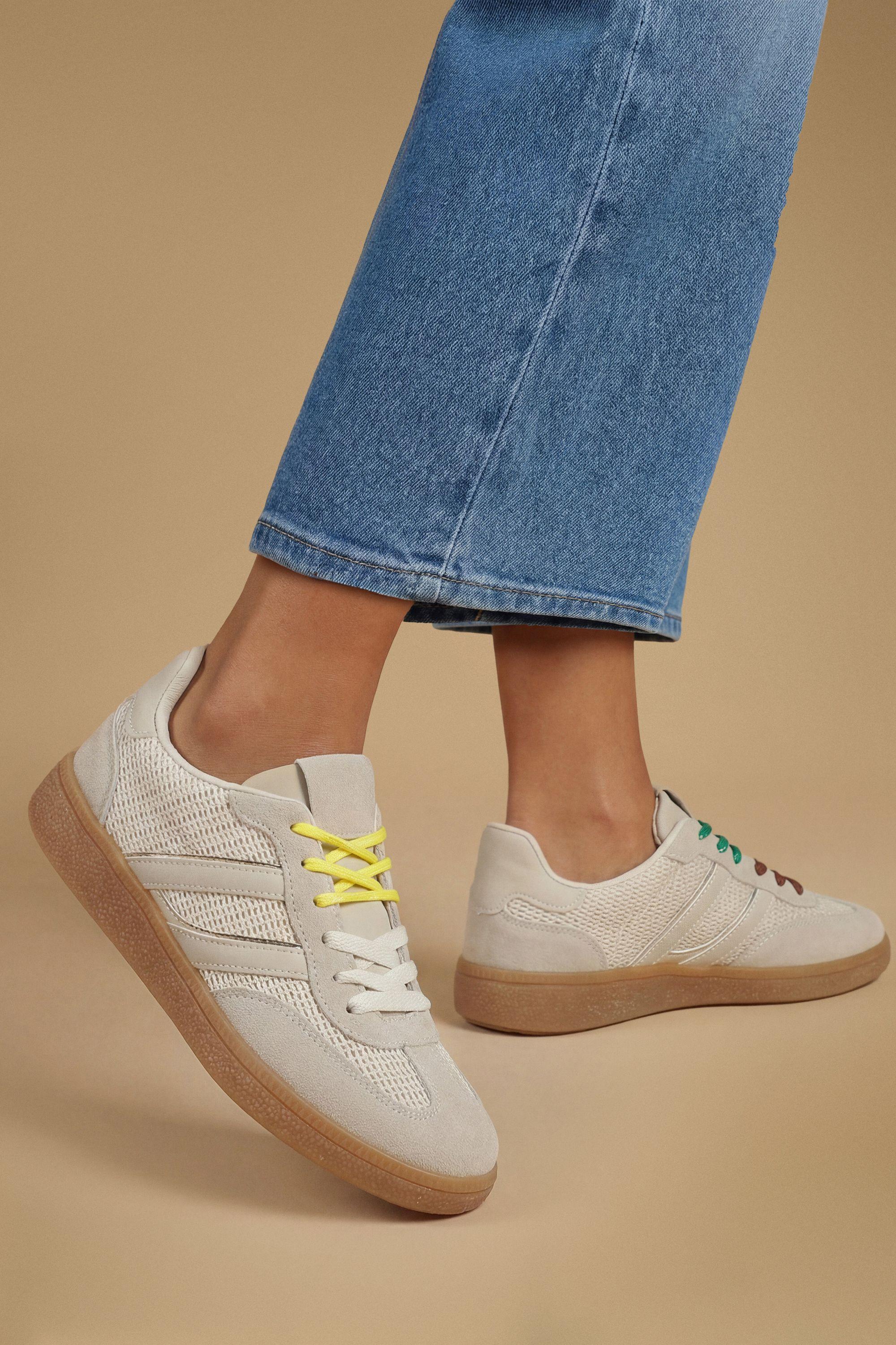 Jamie Faux Suede Lace Up Trainers by OASIS