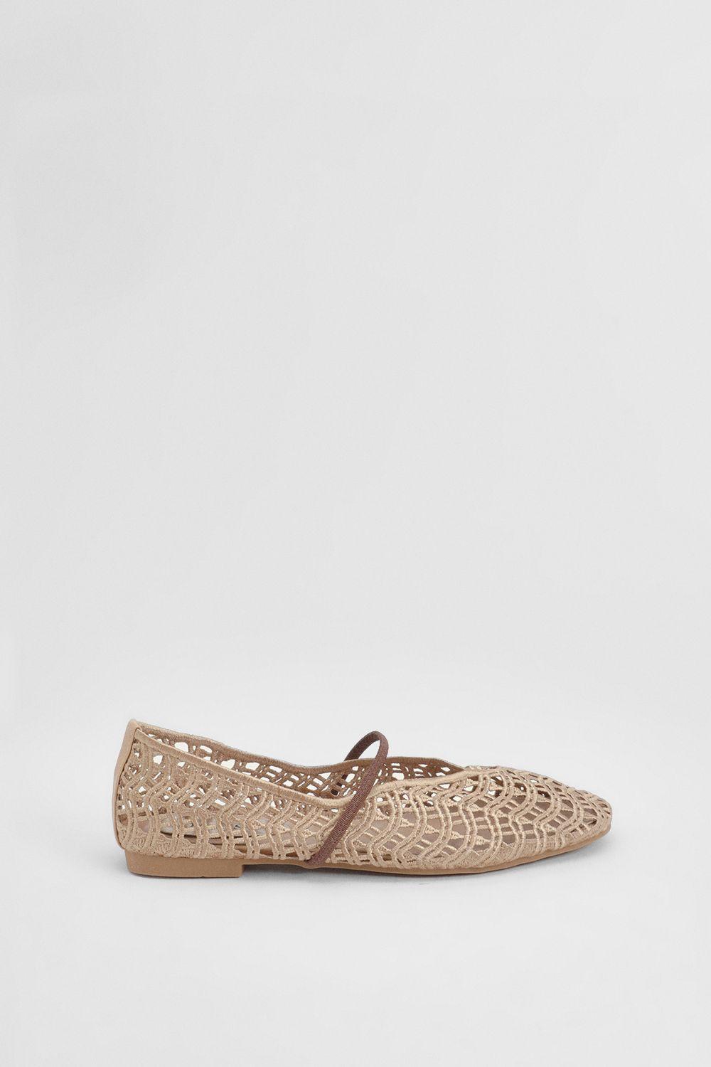 Lacie Open Weave Mary Jane Ballet Pumps by OASIS