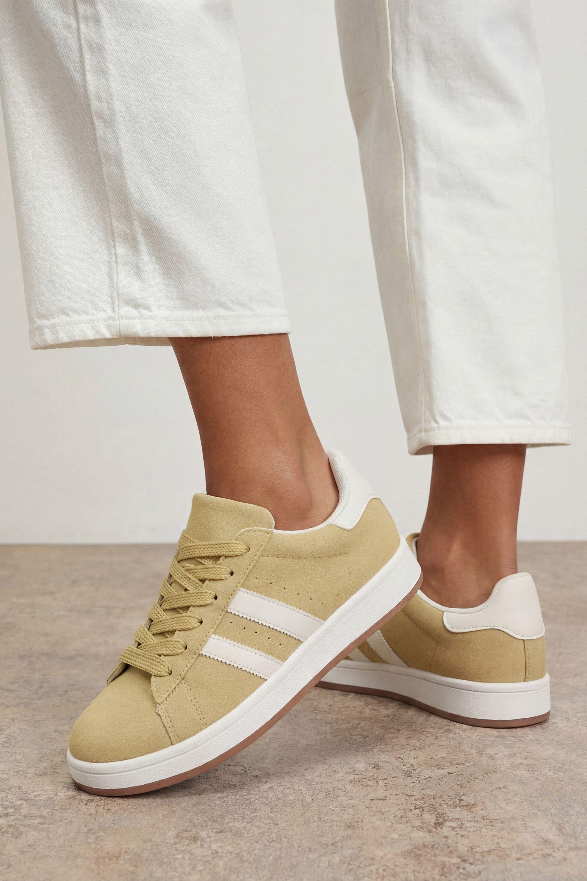Lottie Faux Suede Lace Up Trainers by OASIS