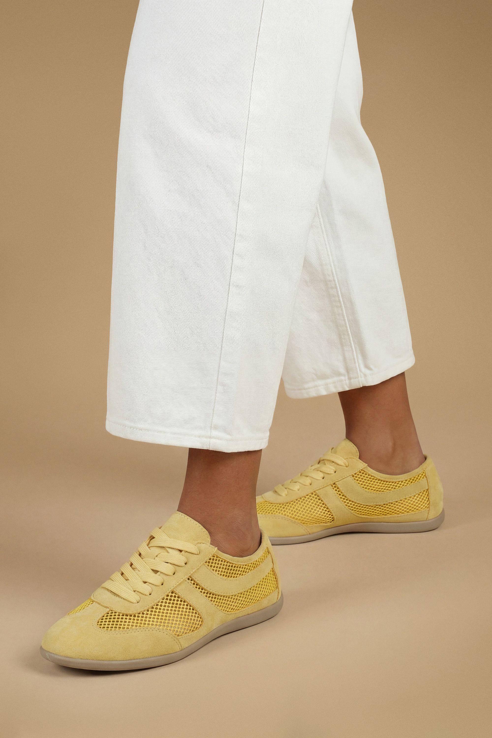 Lucy Mesh Lace Up Trainers by OASIS