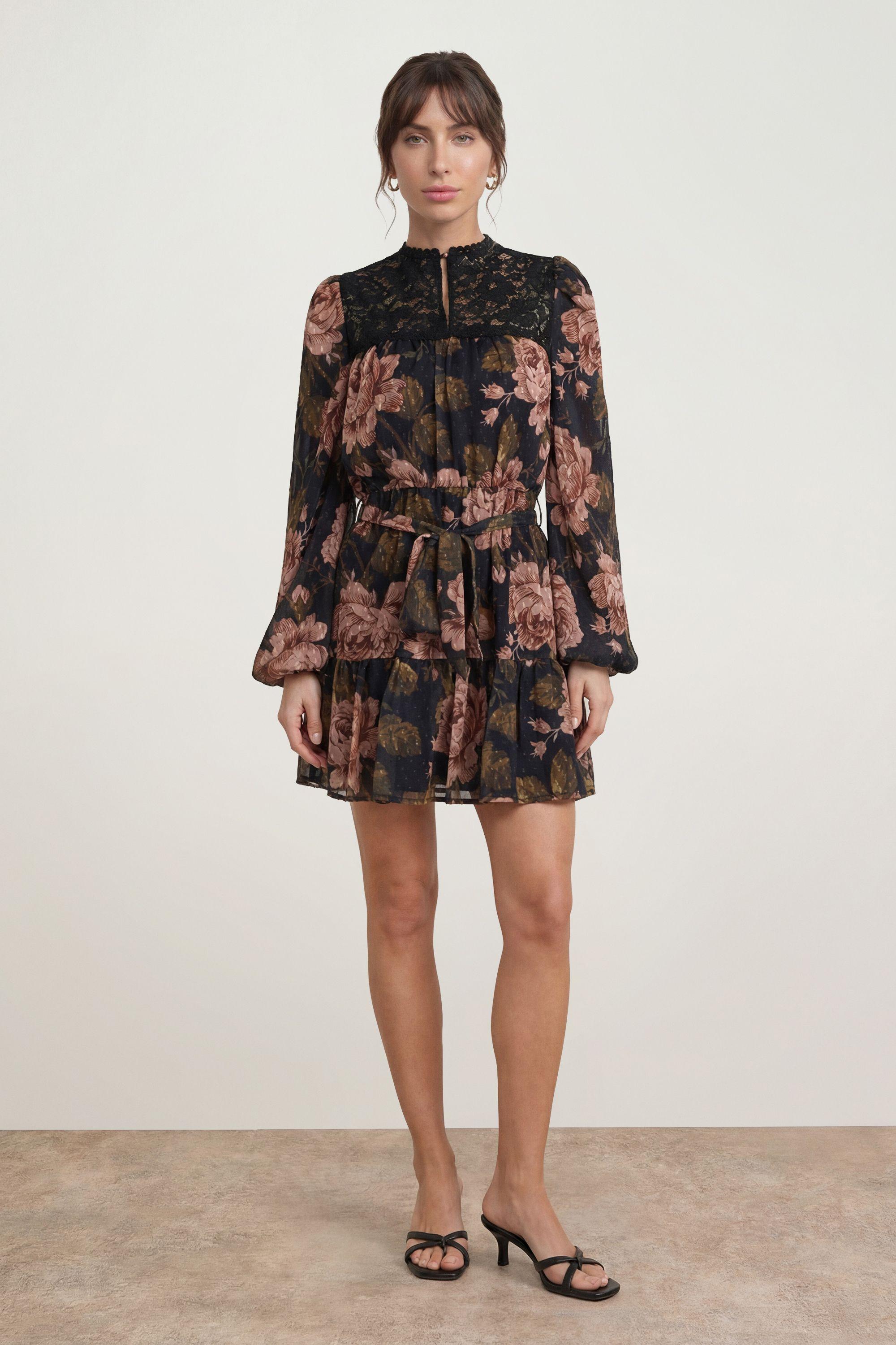 Petite Jacquard Ruffle Maxi Dress by OASIS