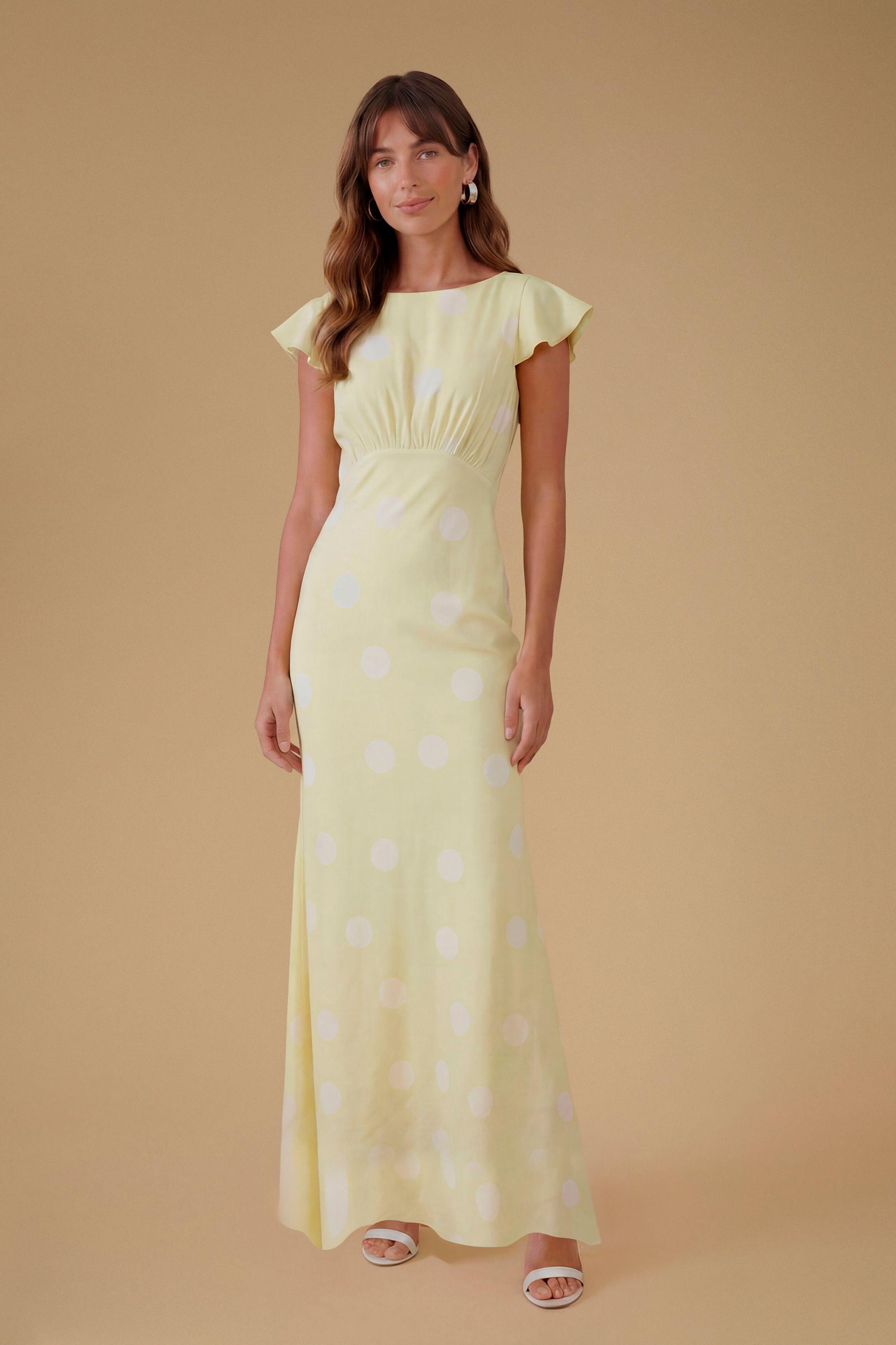 Polkadot Crepe Maxi Dress by OASIS