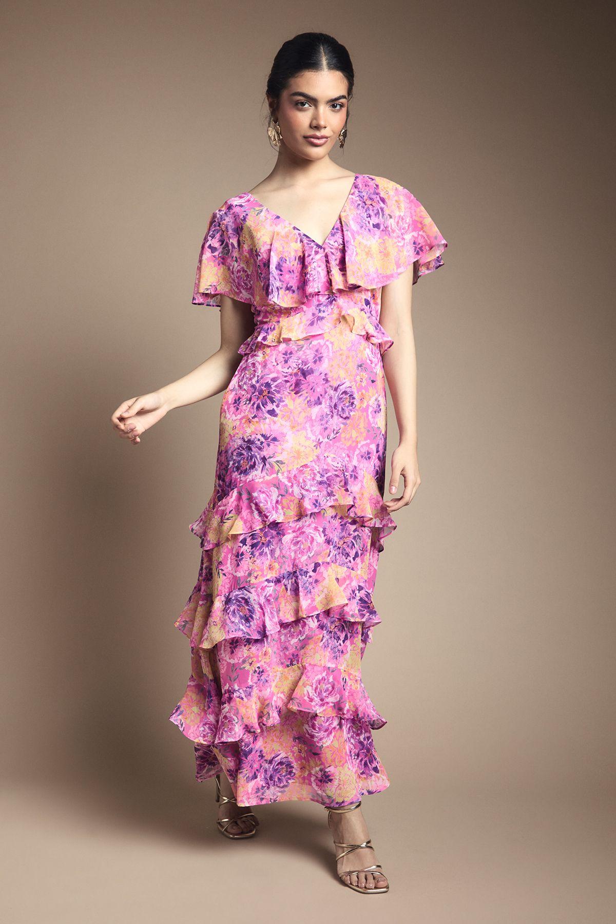 Ruffle Detail Maxi Dress by OASIS