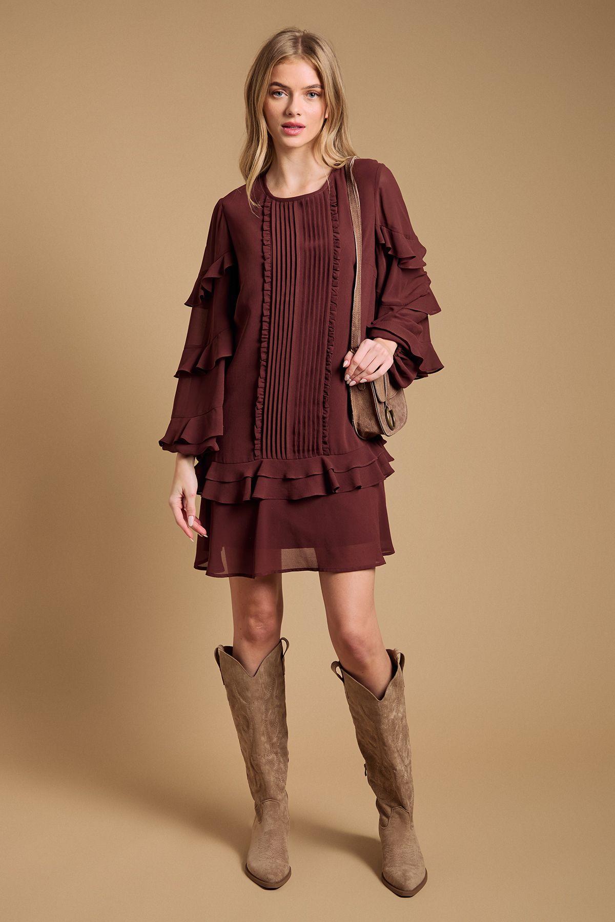 Ruffle Tiered Mini Dress by OASIS