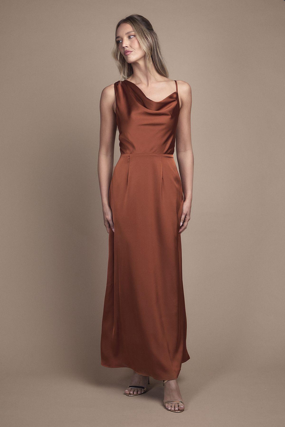 Strappy Cowl Neck Maxi Bridesmaid Dress by OASIS