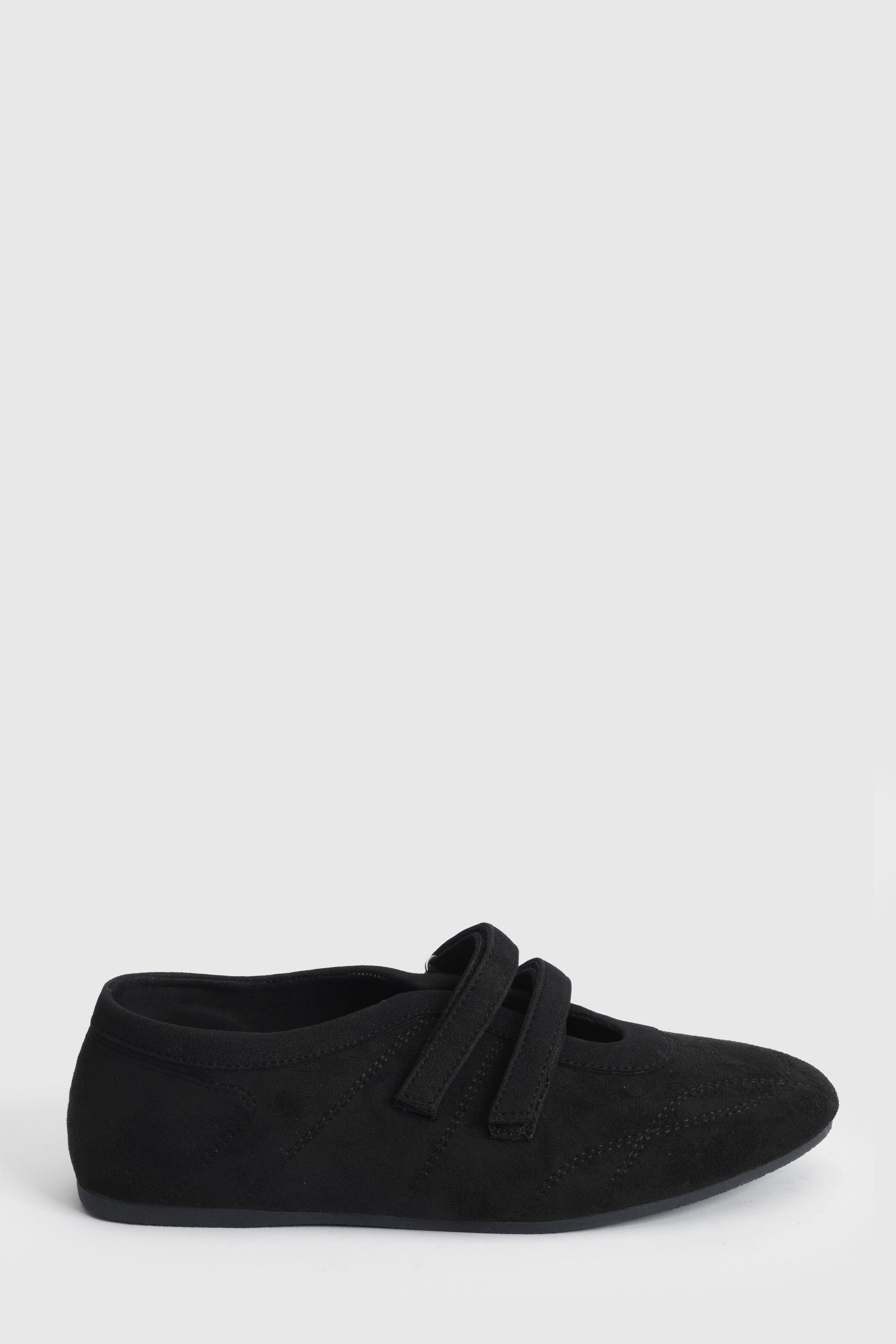 Terrie Faux Suede Double Strap Mary Jane Ballet Trainers by OASIS