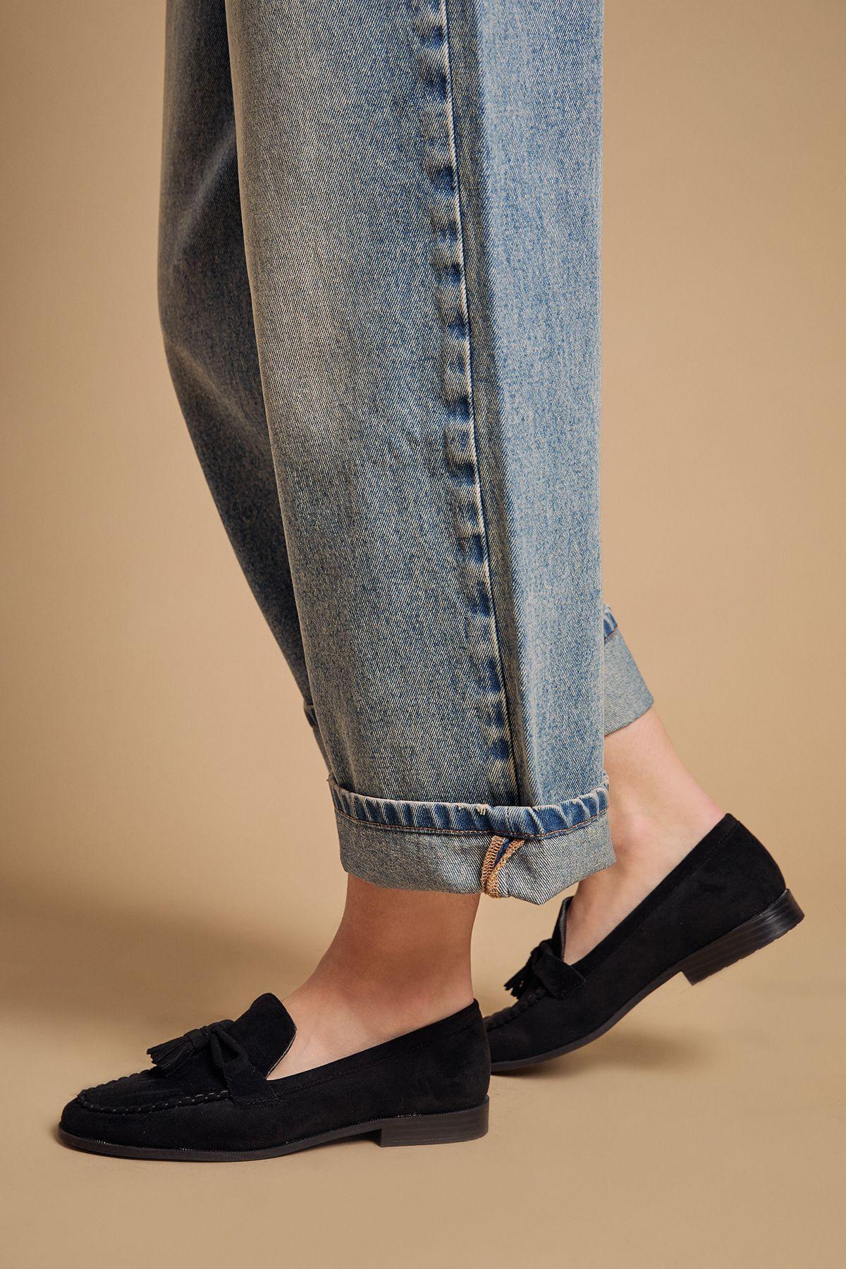 Toni Faux Suede Tassel Loafers by OASIS